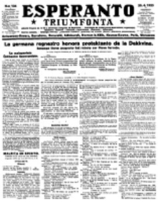 Esperanto Triumfonta : ǰurnalo internacia, universale, sendependa. 1923, no 134