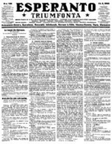 Esperanto Triumfonta : ǰurnalo internacia, universale, sendependa. 1923, no 136