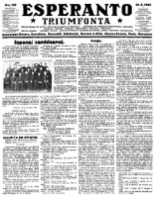 Esperanto Triumfonta : ǰurnalo internacia, universale, sendependa. 1923, no 137