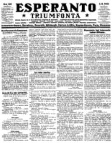 Esperanto Triumfonta : ǰurnalo internacia, universale, sendependa. 1923, no 139
