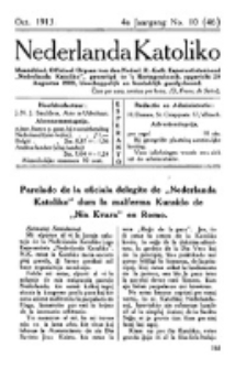 Nederlanda Katoliko. Jg. 4, no. 10 (Oct. 1913)