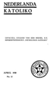 Nederlanda Katoliko. Jg. 14, no. 12 (April 1930)