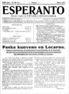 Esperanto : revuo internacia : oficiala organo de Universala Esperanto Asocio. Jaro 22, no 3=37 (Marto 1926)