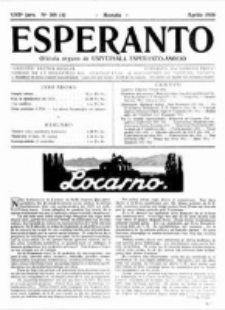 Esperanto : revuo internacia : oficiala organo de Universala Esperanto Asocio. Jaro 22, no 4=308 (Aprilo 1926)