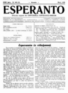 Esperanto : revuo internacia : oficiala organo de Universala Esperanto Asocio. Jaro 22, no 5=309 (Majo 1926)