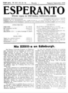Esperanto : revuo internacia : oficiala organo de Universala Esperanto Asocio. Jaro 22, no 8/9=312/313 (Aŭgusto-Septembro 1926)