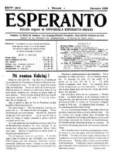 Esperanto : revuo internacia : oficiala organo de Universala Esperanto Asocio. Jaro 24, no 1=329 (Januaro 1928)