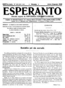 Esperanto : revuo internacia : oficiala organo de Universala Esperanto Asocio. Jaro 24, no 7/8=335/336 (Julio-Aŭgusto 1928)