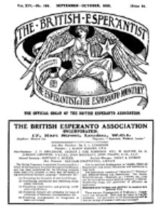 The British Esperantist : the official organ of the British Esperanto Association. Vol. 16, no 188 (September-October 1920)