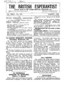 The British Esperantist : the official organ of the British Esperanto Association. Vol. 26, no 299 (March 1930)