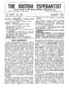 The British Esperantist : the official organ of the British Esperanto Association. Vol. 26, no 304 (August 1930)