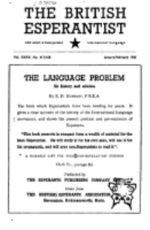 The British Esperantist : the official organ of the British Esperanto Association. Vol. 35, no 477/478 (January/February 1945)