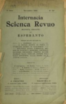 Internacia Scienca Revuo : monata organo en Esperanto.Jaro 3, no. 36 (1906)