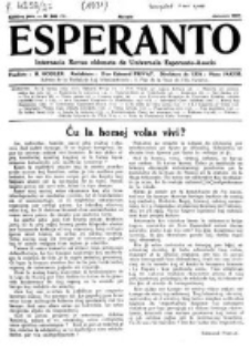 Esperanto : revuo internacia : oficiala organo de Universala Esperanto Asocio. Jaro 27, no 1=365 (Januaro 1931)