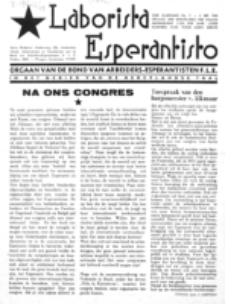 Laborista Esperantisto : orgaan van de Bond van Arbeiders-Esperantisten F.L.E. : in het gebied van de Nederlandse taal. Jaargang 15 (1946), no 5