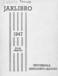 Oficiala Jarlibro. 1947 (Dua Parto)