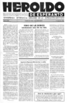 Heroldo de Esperanto : neŭtrale organo la Esperanto-modavo. Jarkolekto 22 (1946), nr 5=1054 (15 septembro)