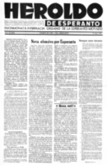 Heroldo de Esperanto : neŭtrale organo la Esperanto-modavo. Jarkolekto 23 (1947), nr 10=1069 (15 majo)
