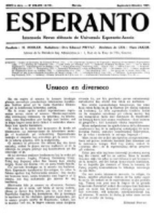 Esperanto : revuo internacia : oficiala organo de Universala Esperanto Asocio. Jaro 27, no 9/10=373/374 (Septembro/Oktobro 1931)