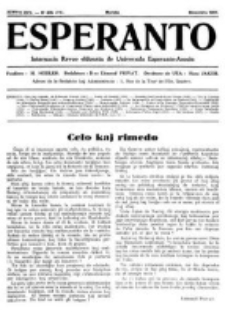 Esperanto : revuo internacia : oficiala organo de Universala Esperanto Asocio. Jaro 27, no 11=375 (Novembro 1931)