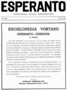 Esperanto : revuo internacia : oficiala organo de Universala Esperanto Asocio. Jaro 40, no 501 (Julio 1947)