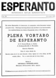 Esperanto : revuo internacia : oficiala organo de Universala Esperanto Asocio. Jaro 40, no 505 (Novembro 1947)