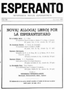 Esperanto : revuo internacia : oficiala organo de Universala Esperanto Asocio. Jaro 40, no 506 (Decembro 1947)