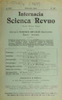 Internacia Scienca Revuo : monata organo en Esperanto. Jaro 4, no. 38 (1907)