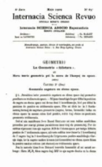 Internacia Scienca Revuo : monata organo en Esperanto. Jaro 6, no. 65 (Majo 1909)
