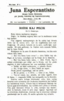 Juna Esperantisto : ilustrita gazeto beletristika por la Junuloj, Instruistoj kaj Esperanto-Lernantoj. Jaro 9, no. 1 (1911)
