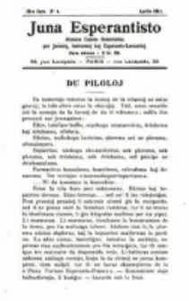 Juna Esperantisto : ilustrita gazeto beletristika por la Junuloj, Instruistoj kaj Esperanto-Lernantoj. Jaro 9, no. 4 (1911)