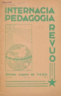 Internacia Pedagogia Revuo : oficiala organo de Tutmonda Asocio de Geinstruistoj Esperantistaj (TAGE). Jaro 16, n-o 3 (1937)