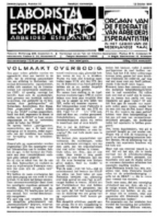 Laborista Esperantisto : orgaan van de Bond van Arbeiders-Esperantisten F.L.E. : in het gebied van de Nederlandse taal. Jaargang 7 (1935), nummar 10