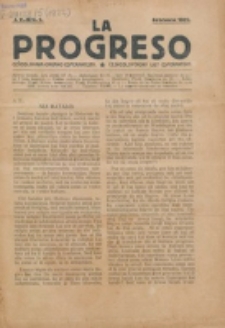 La Progreso : ĉeĥoslavaka organo esperantista : československ list esperantsky. Jaro 5, nro 2 (Februaro 1922)