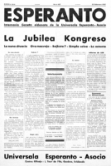 Esperanto : revuo internacia : oficiala organo de Universala Esperanto Asocio. Jaro 33, no 437 (25 Februaro 1937)