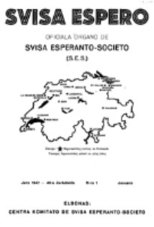 Svisa Espero : oficiala organo de Svisa Esperanta Societo (S.E.S.). Jarkolekto 43, nro. 1 (Januaro 1947)