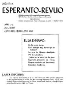 Aŭstria Esperanto-Revuo. Jaro 2, nro. 1/2 (Januaro-Februaro 1947)