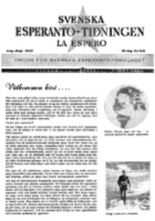 Lâ Espero : officiellt organ för Svenska Esperanto-Förbundet (S.E.F.) : organ för Esperanto-rörelsen i Sverige. Arg. 30, nr 8/9 (Aug.-Sept. 1942)
