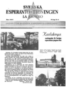 Lâ Espero : officiellt organ för Svenska Esperanto-Förbundet (S.E.F.) : organ för Esperanto-rörelsen i Sverige. Arg. 32, nr 4 (April 1944)