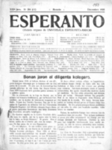 Esperanto : revuo internacia : oficiala organo de Universala Esperanto Asocio. Jaro 21, no 12=304 (Decembro 1925)