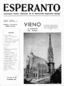 Esperanto : revuo internacia : oficiala organo de Universala Esperanto Asocio. Jaro 31, no 11=423 (Novembro 1935)