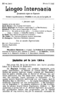 Lingvo Internacia : monata gazeto por la lingvo esperanto. Jaro 11, n-ro. 1=133 (1906)