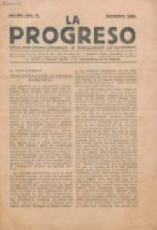 La Progreso : ĉeĥoslavaka organo esperantista : československ list esperantsky. Jaro 3, nro 10 (Decembro 1920)