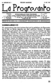 La Progresanto : studieblad van de Federatie van Arbeiders-Esperantisten in het Gebied van de Nederlandse Taal. Jaargang 9, no 5 (15 Mei 1947)