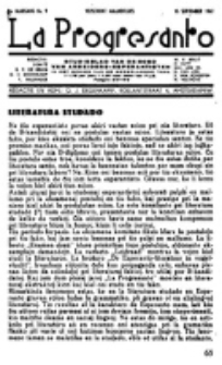 La Progresanto : studieblad van de Federatie van Arbeiders-Esperantisten in het Gebied van de Nederlandse Taal. Jaargang 9, no 9 (15 September 1947)