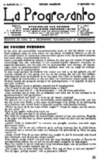 La Progresanto : studieblad van de Federatie van Arbeiders-Esperantisten in het Gebied van de Nederlandse Taal. Jaargang 9, no 11 (15 November 1947)