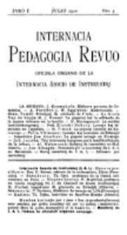 Internacia Pedagogia Revuo : oficiala organo de la Internacia Asocio de Instruistoj. Jaro 1, nro 3 (Julio 1910)