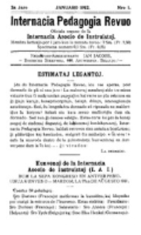 Internacia Pedagogia Revuo : oficiala organo de la Internacia Asocio de Instruistoj. Jaro 2, nro 1 (Januaro 1912)