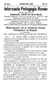 Internacia Pedagogia Revuo : oficiala organo de la Internacia Asocio de Instruistoj. Jaro 2, nro 2 (Februaro 1912)