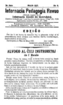 Internacia Pedagogia Revuo : oficiala organo de la Internacia Asocio de Instruistoj. Jaro 2, nro 5 (Majo 1912)